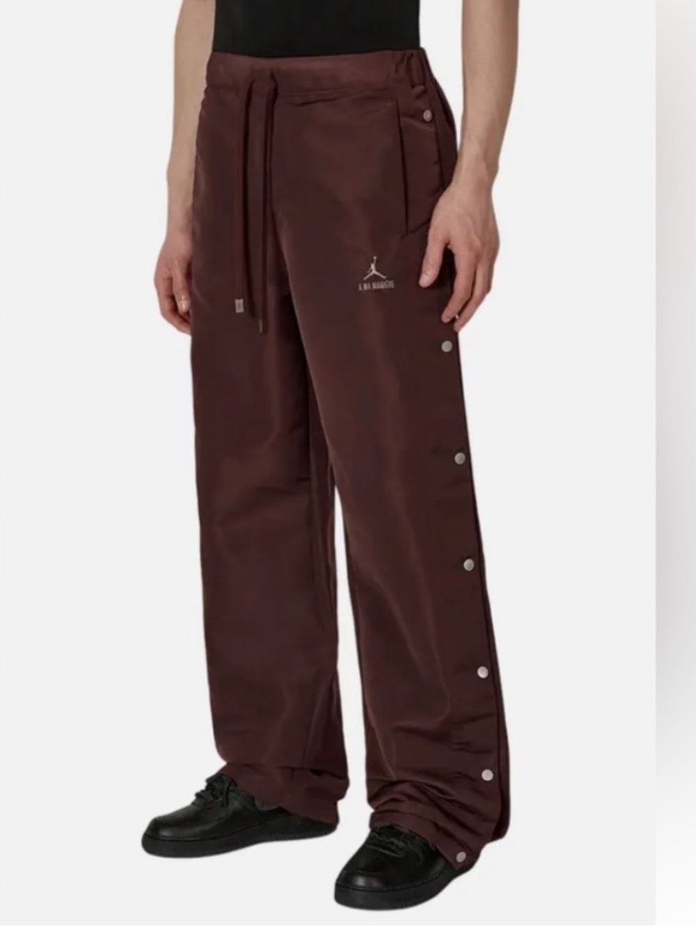Like new Nike Air Jordan A Ma Maniere Loose Fit Snap Pants Small Burgandy